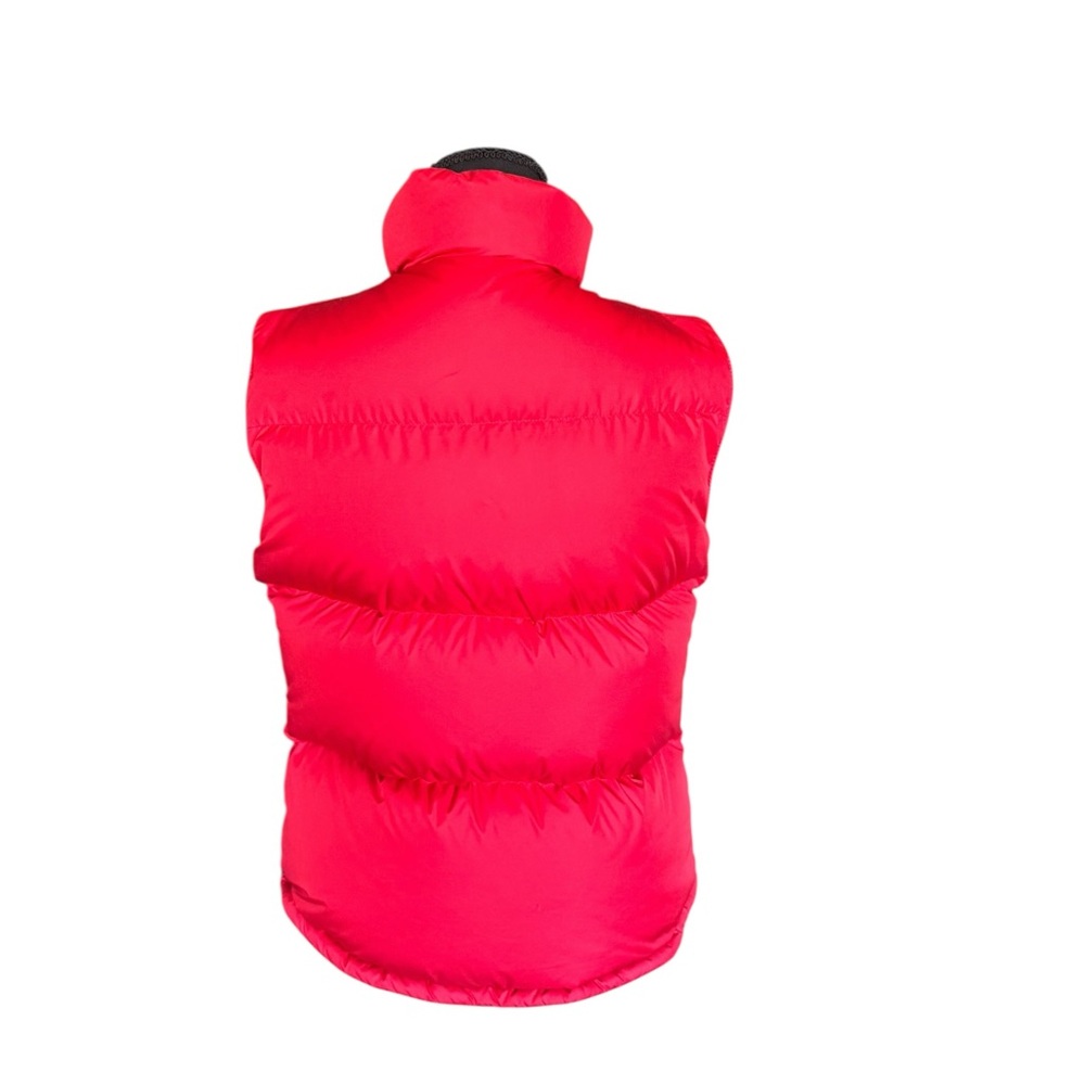 Ralph Lauren Women’s Down Puffer Vest Red & Navy L Big Pony Logo Preppy Ski - Picture 4 of 14